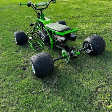 The Grinch Green Mini Quad in Action, Off-Road Riding