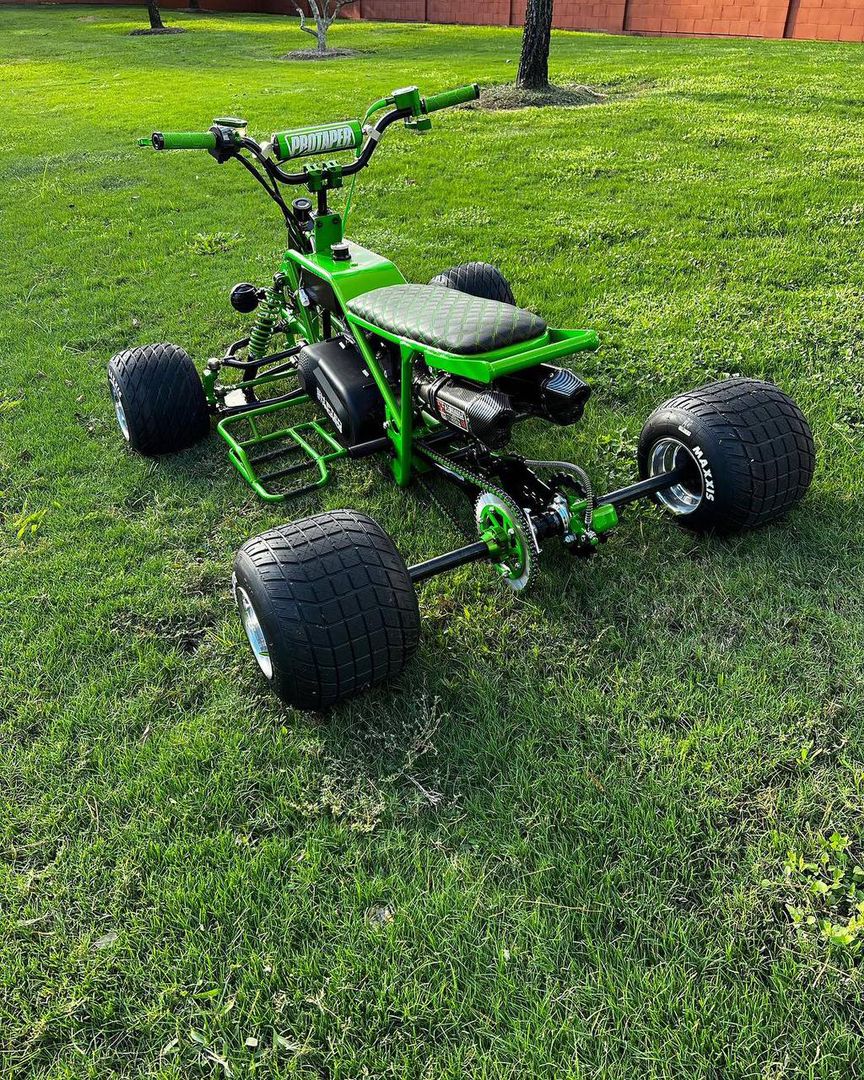 The Grinch Green Mini Quad in Action, Off-Road Riding